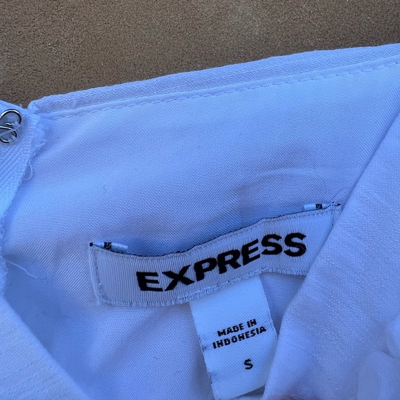 Express White Tie shoulder Tier Maxi Dress in Size Small - Picture 6 of 9